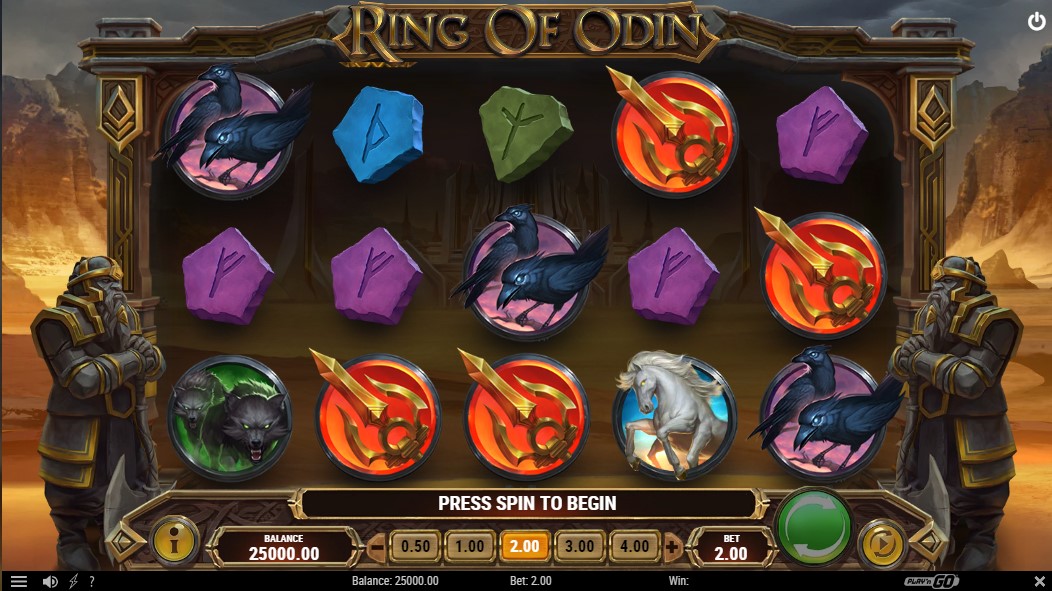 Интерфейс и оформление игрового автомата Ring Of Odin